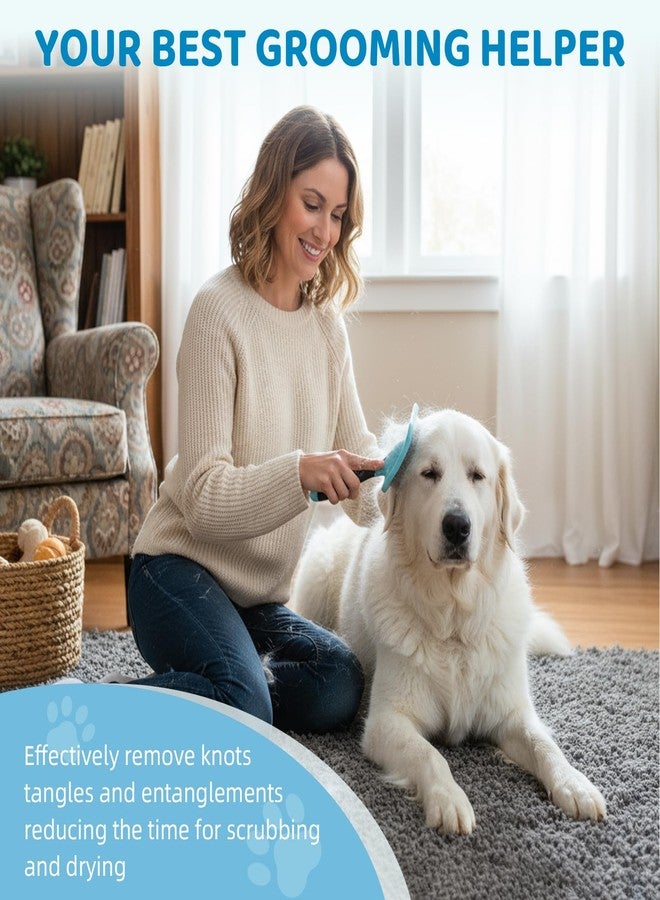 KEUYE Great Pyrenees Brush,Dog Brush for Great Pyrenees,De-shedding and Fluffing Grooming Brush,Gifts for Great Pyrenees,Blue - Image 5